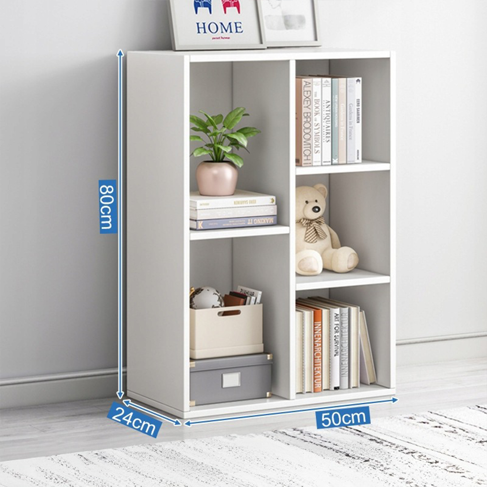 Biała szafka 80x50 cm – otwarta półka w stylu skandynawskim, idealna na książki i dekoracje