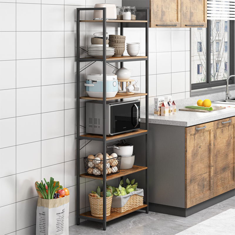 Regał w stylu industrialnym - 66x30x186 cm, MDF i metal, solidny i elegancki loftowy design