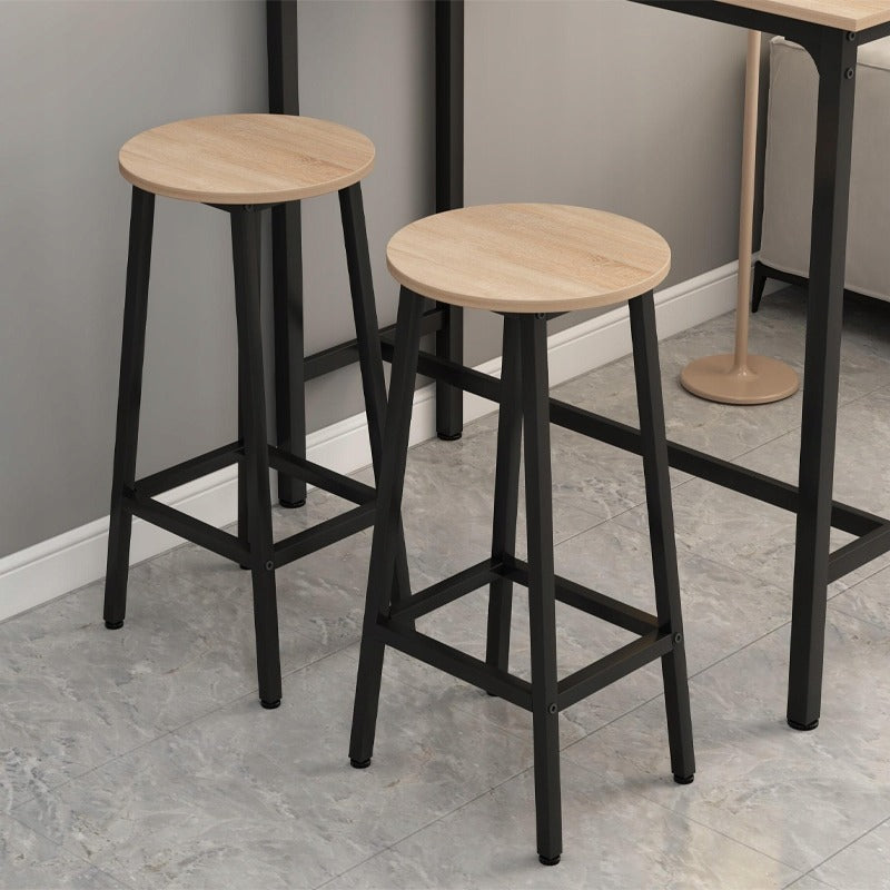 2x krzesło wysokie hoker barowy kuchenny stołek taboret metalowy dąb loft