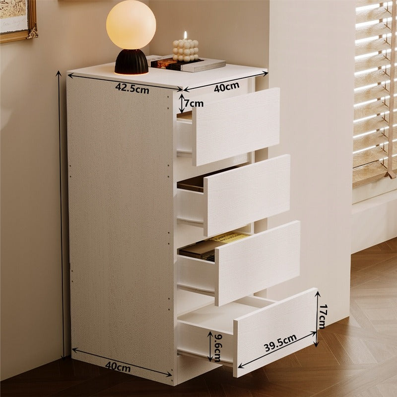 Komoda biała z szufladami, loft 90 cm