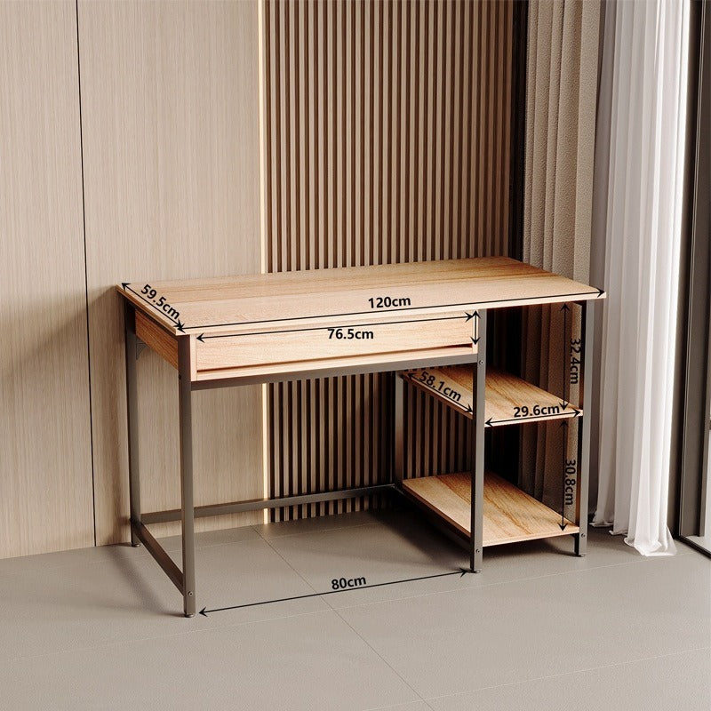 Biurko industrialne brązowe - 120 cm