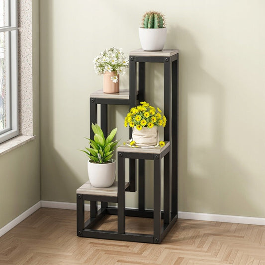 Metalowy stojak na rośliny 4 poziomy nowoczesne