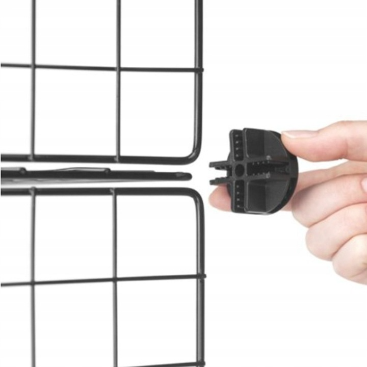 Czarny kojec zagroda metalowa dla psa kota szczeniaka królika 108 cm