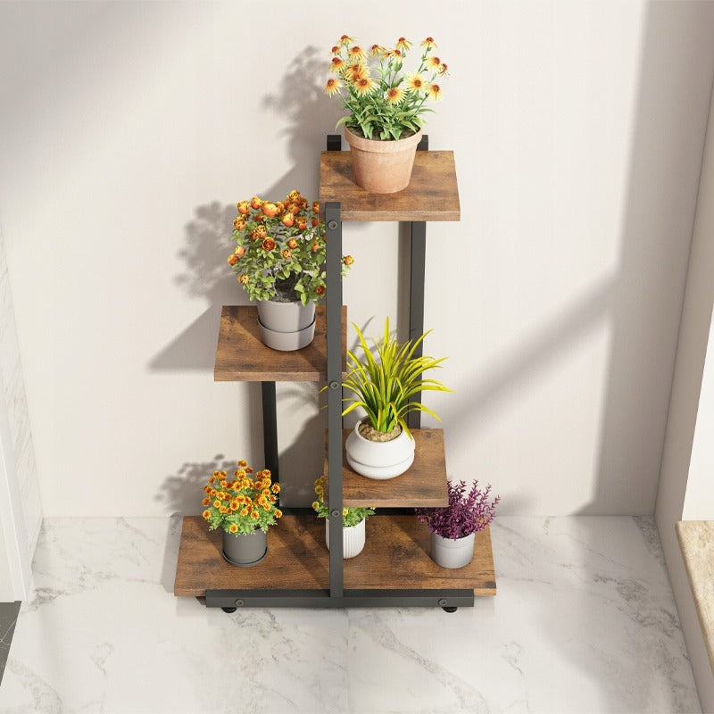 Rustykalny stojak na rośliny doniczkowe