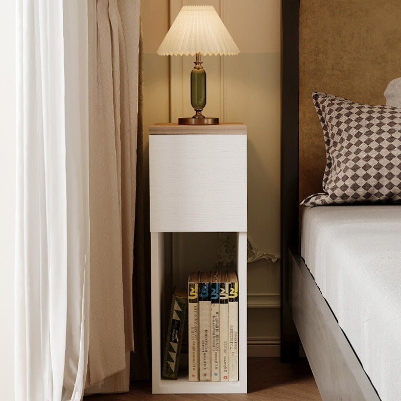 Szafka nocna wąska z szufladą stolik z półką nowoczesny loft sypialni 55 cm