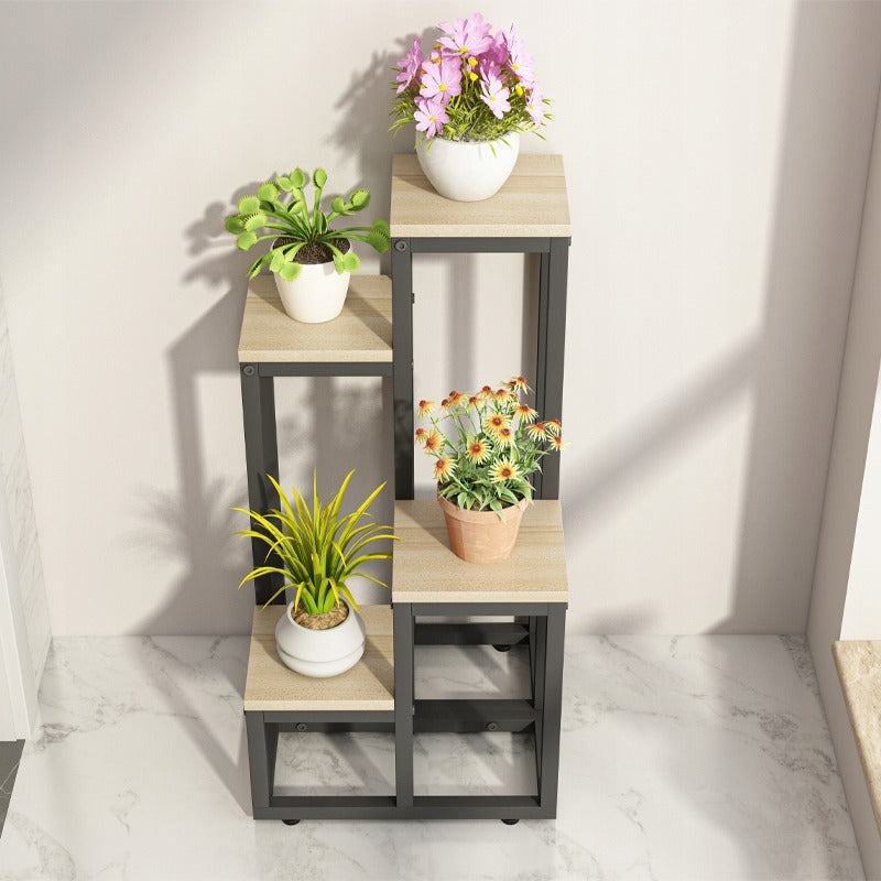 Metalowy stojak na rośliny z 4 poziomami