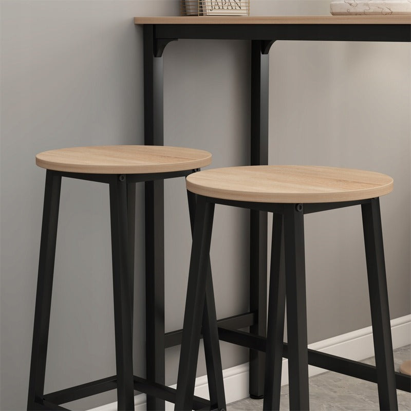 2x krzesło wysokie hoker barowy kuchenny stołek taboret metalowy dąb loft