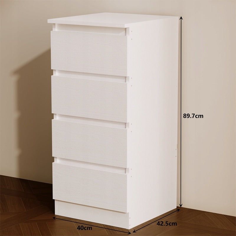 Komoda biała z szufladami, loft 90 cm