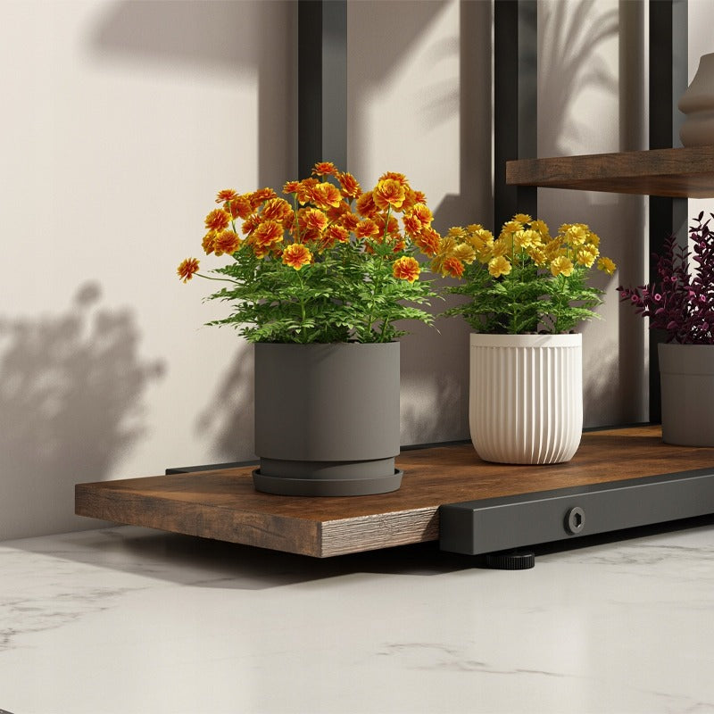 Nowoczesny brązowy stojak na rośliny 113 cm