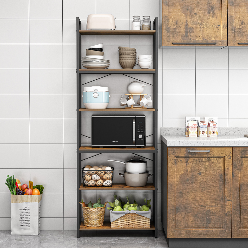 Regał w stylu industrialnym - 66x30x186 cm, MDF i metal, solidny i elegancki loftowy design