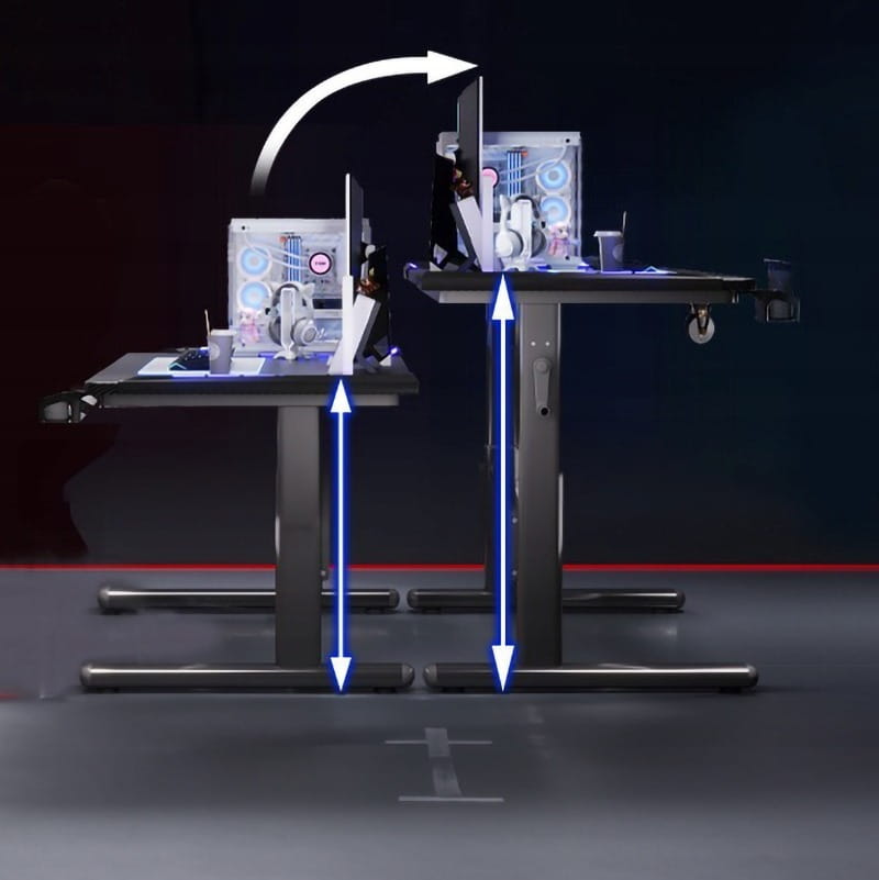 Biurko dla graczy, 120x60 cm, czarne, maksymalny komfort dla graczy