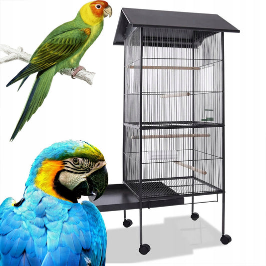 Klatka duża metalowa dla ptaków egzotycznych woliera dla papug kanarków