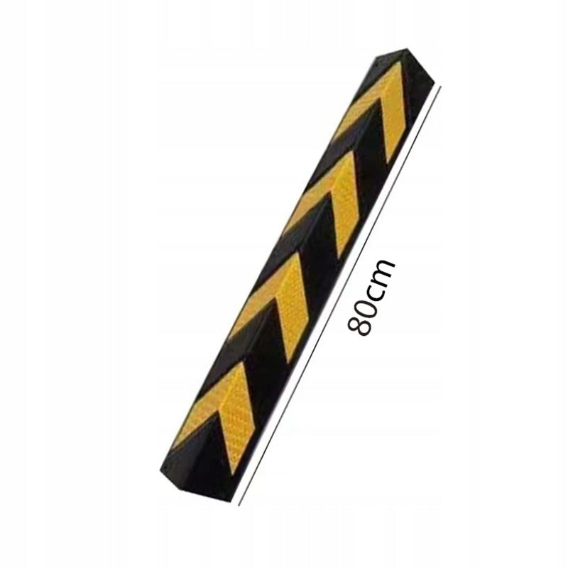 4 x Narożnik ochronny parkingowy krawędź odbojnik odblask gumowy żółty 80cm