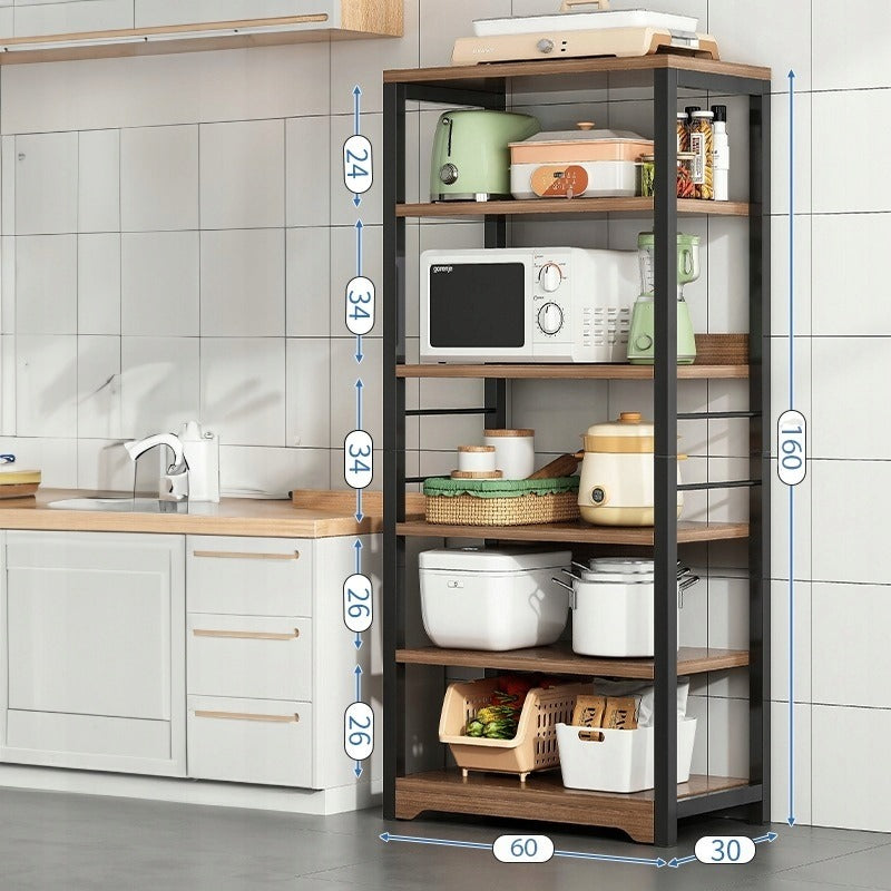 Regał industrialny stojący brązowy wysoki 5 poziomowy loft półki 160 cm