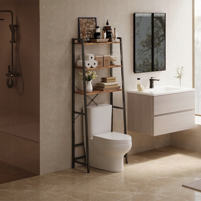 Szafka łazienkowa nad toaletę pralkę regał półka rustykalny brąz loft 64 cm