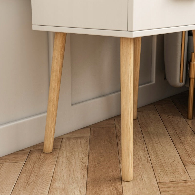 Biała szafka nocna z szufladą Skandynawski loft sypialnia glamour