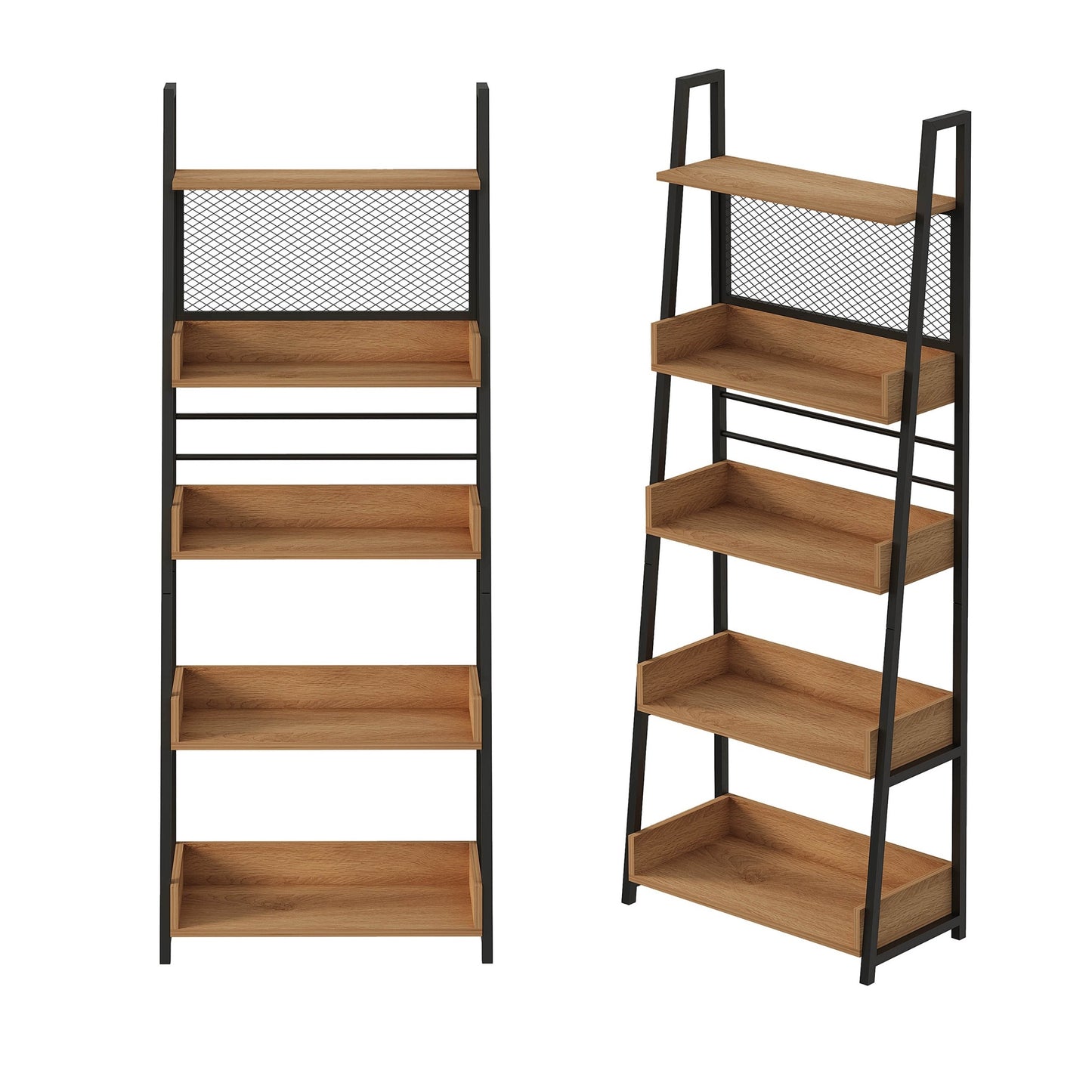 Regał typu drabinka loft na książki do salonu 157 cm
