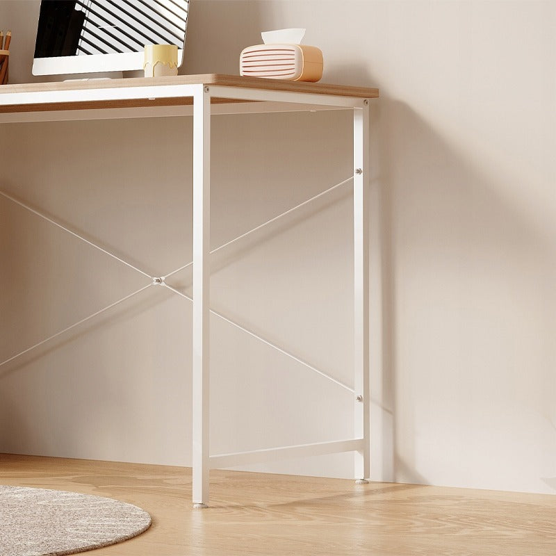 Biurko młodzieżowe z regałem komputerowe jasny brąz nowoczesne loft 120 cm