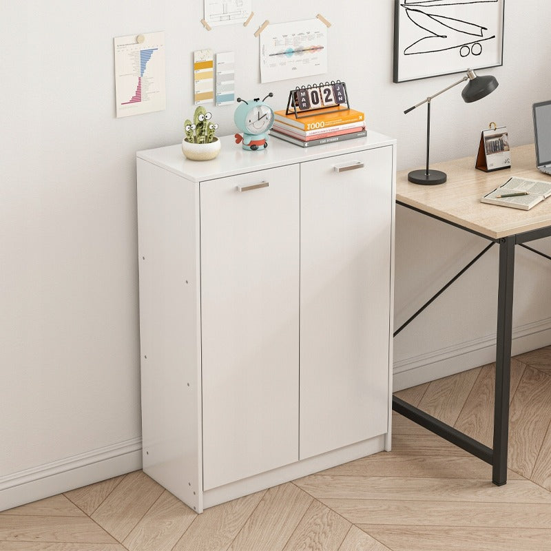 Szafka biurowa typu loft z 2 drzwiami i przestronnymi półkami, niezależna, biała, 108 cm