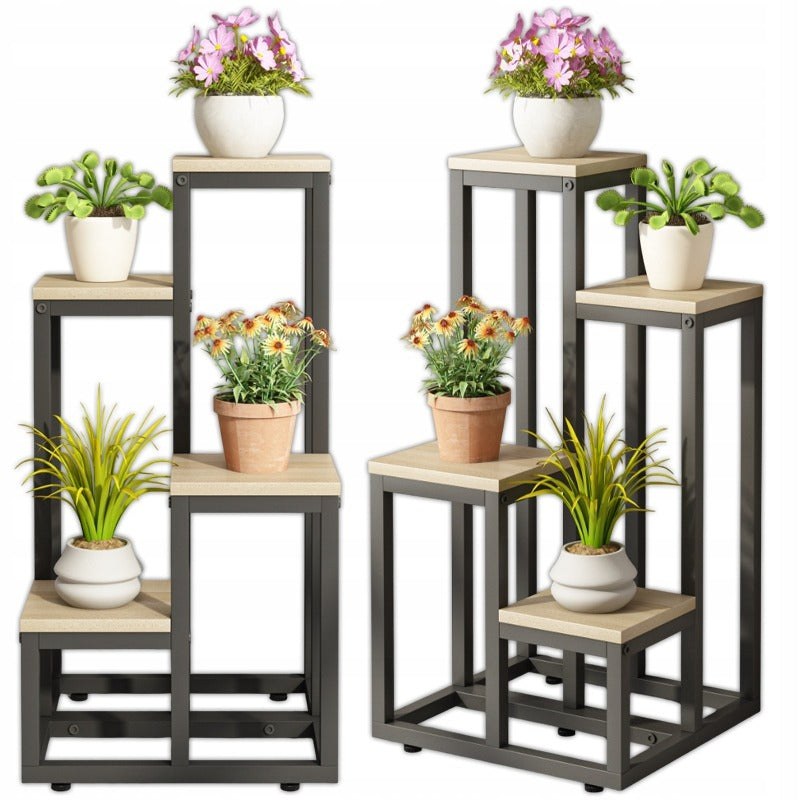 Metalowy stojak na rośliny z 4 poziomami