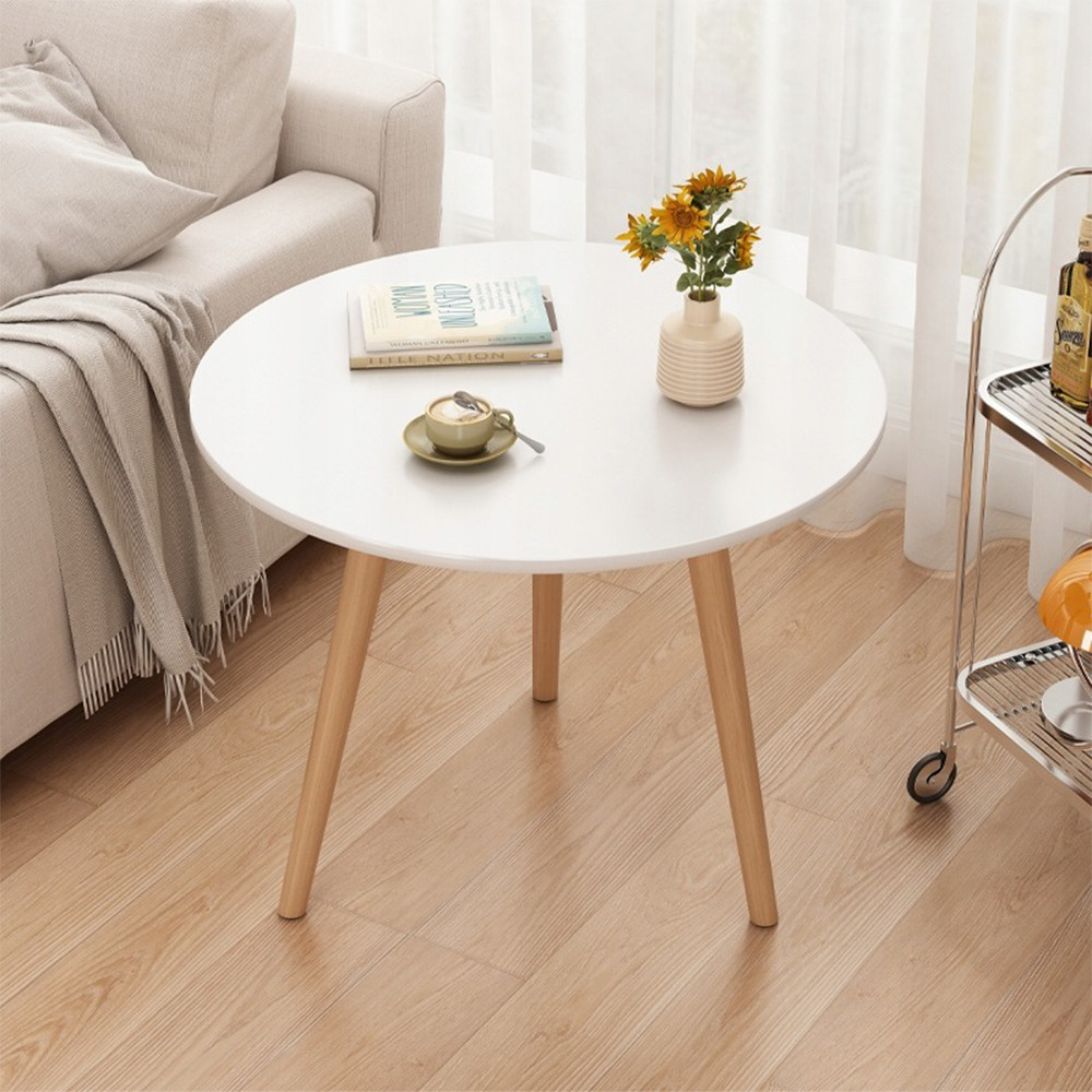 Okrągły stolik kawowy 60x52 cm – styl skandynawski, elegancja i kompaktowy design