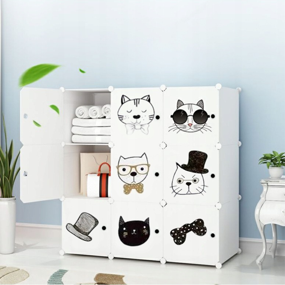 Składana szafa modułowa dla dzieci – 111x111x37 cm – lekka, kolorowa, wodoodporna