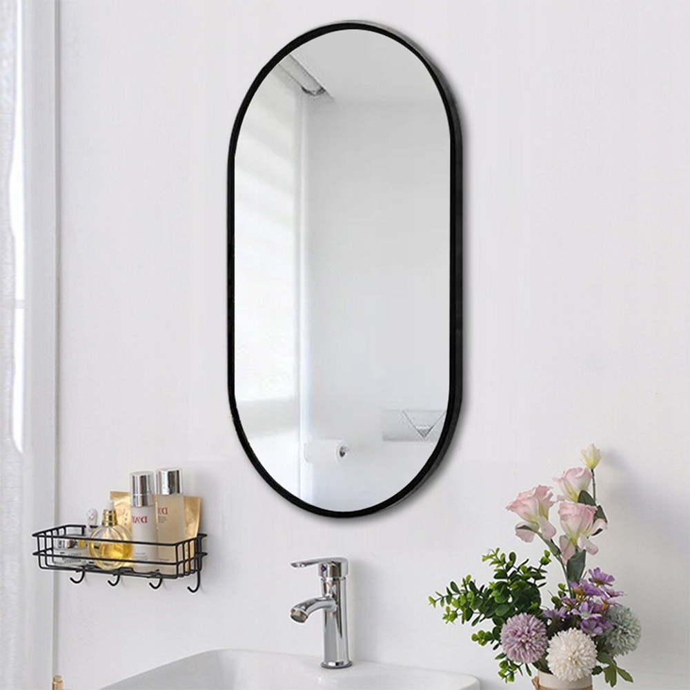 Lustro dekoracyjne 75x40 cm – łatwy montaż, nowoczesny design do łazienki, przedpokoju, sypialni