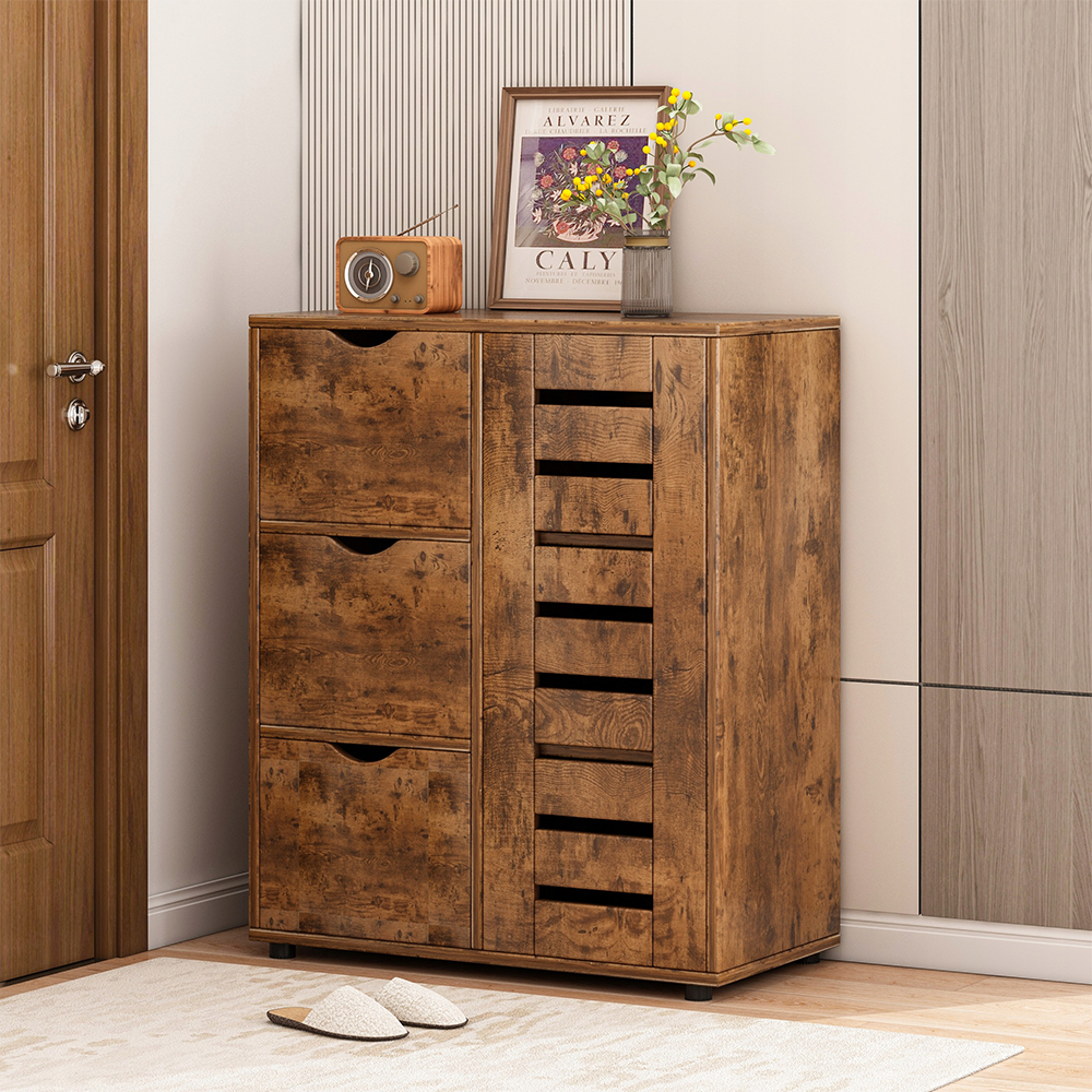 Nowoczesna komoda z 4 szufladami – 60 x 30 x 80 cm | Design z listwami dla eleganckich wnętrz