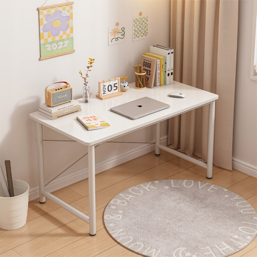 Nowoczesne białe biurko w stylu loftowym – 100x75x50 cm