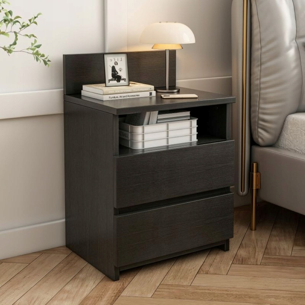 Szafka nocna z 2 szufladami 40 cm – nowoczesny styl loftowy, MDF