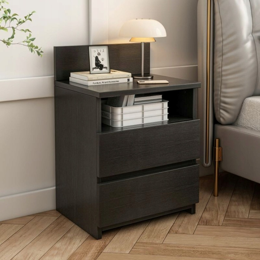 Szafka nocna z 2 szufladami 40 cm – nowoczesny styl loftowy, MDF