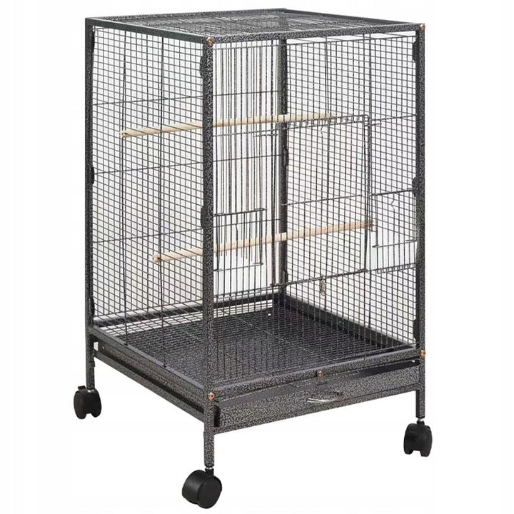 Klatka metalowa dla ptaków egzotycznych woliera dla papug kanarków 80 cm