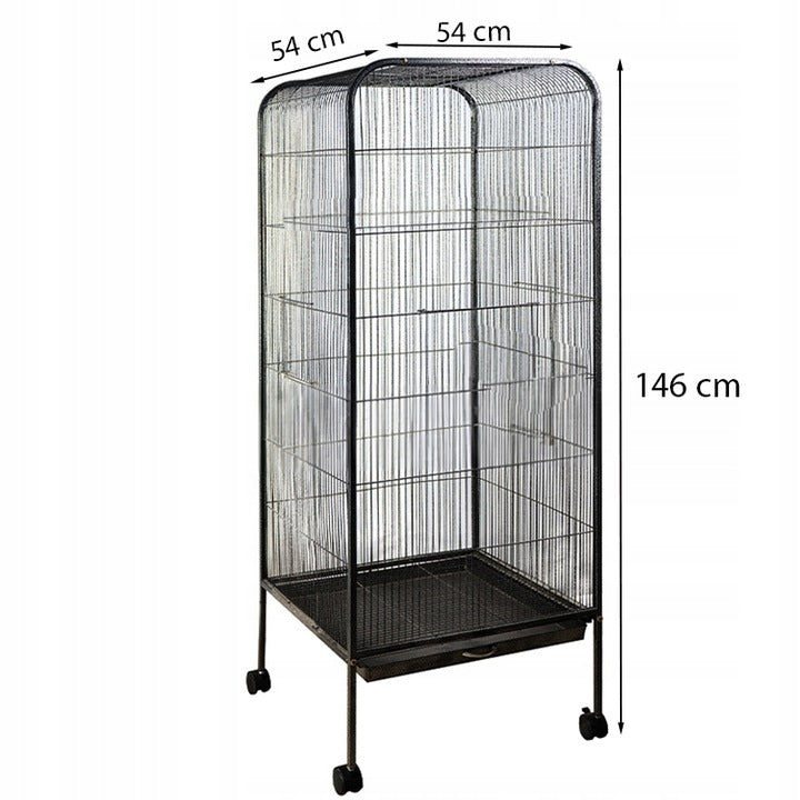 Klatka woliera duża na kółkach dla papug kanarków ptaków egzotycznych