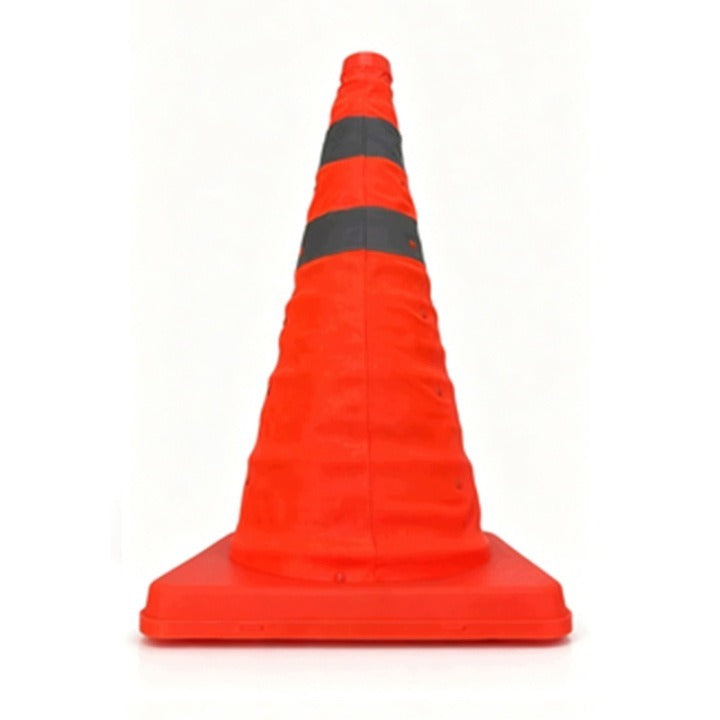 Pachołek Drogowy Składany 45 cm Odblaskowy Teleskopowy Pomarańczowy 25x25 cm