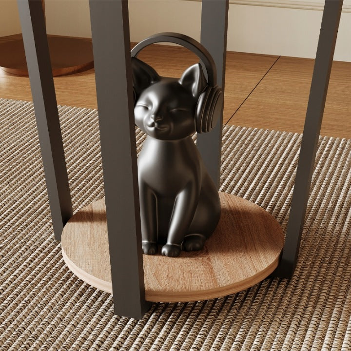 Stolik Kawowy Loft Industrialny 50 cm – Ława Jasny Brąz do Salonu