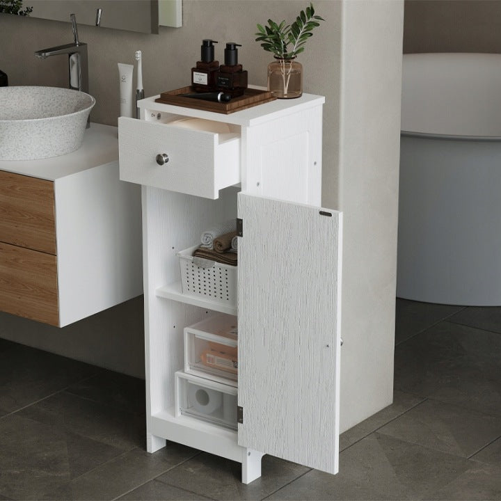 Szafka Łazienkowa Słupek Biała 87 cm – Loft z Szufladą i Półkami