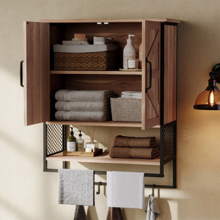 Szafka Łazienkowa Wisząca Loft – Rustykalna z Wieszakiem 66 cm