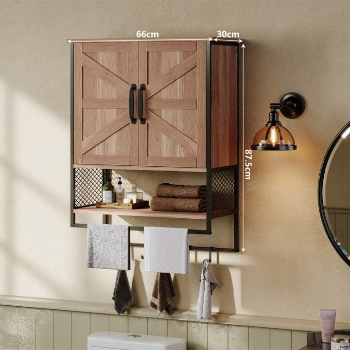 Szafka Łazienkowa Wisząca Loft – Rustykalna z Wieszakiem 66 cm