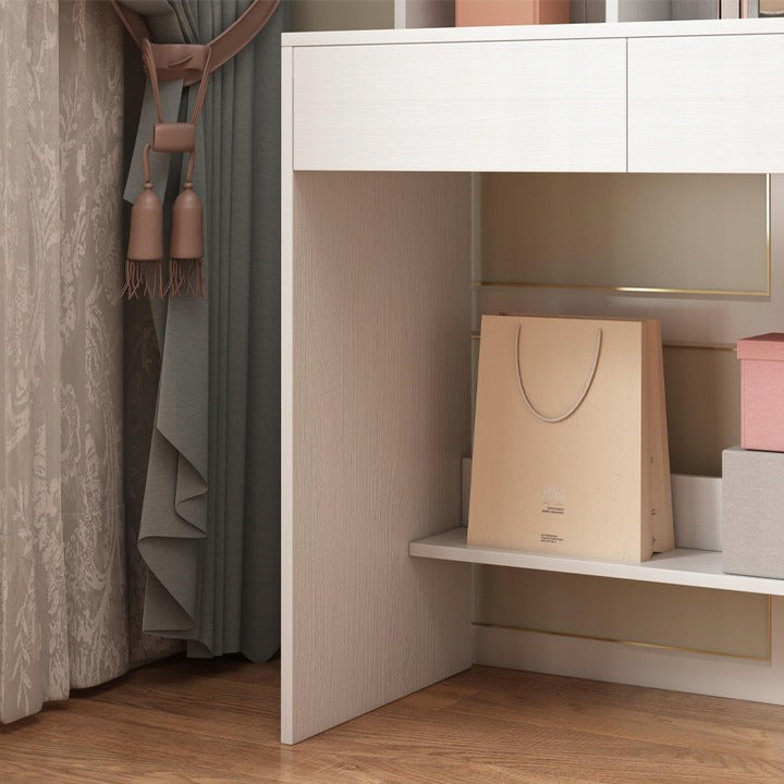 Toaletka kosmetyczna z lustrem LED 80 cm – nowoczesna toaletka do makijażu i wizażu w stylu loft