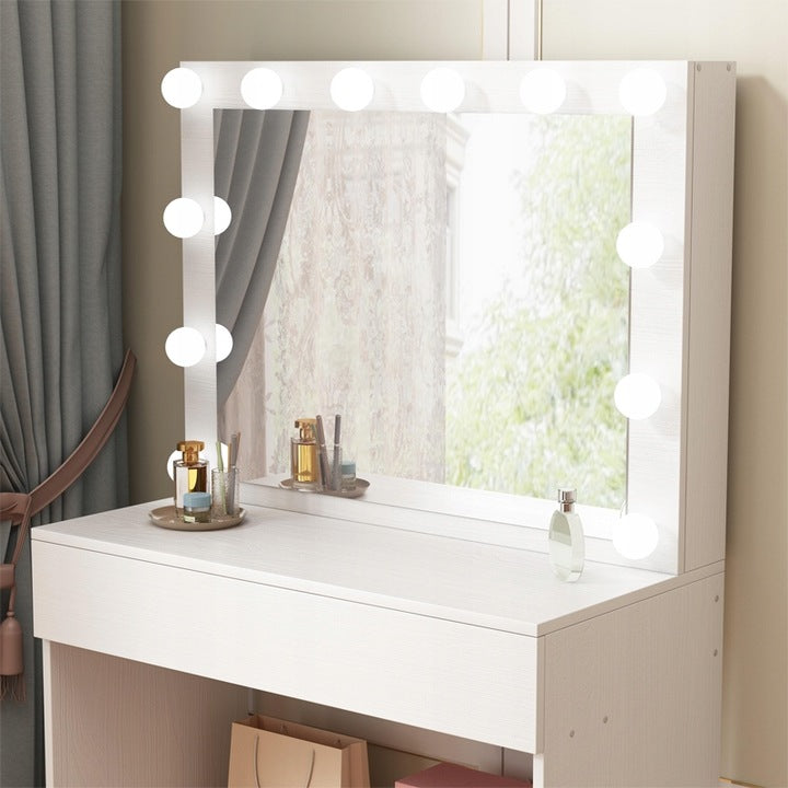 Toaletka kosmetyczna z lustrem LED – nowoczesna toaletka do makijażu i wizażu w stylu glamour loft