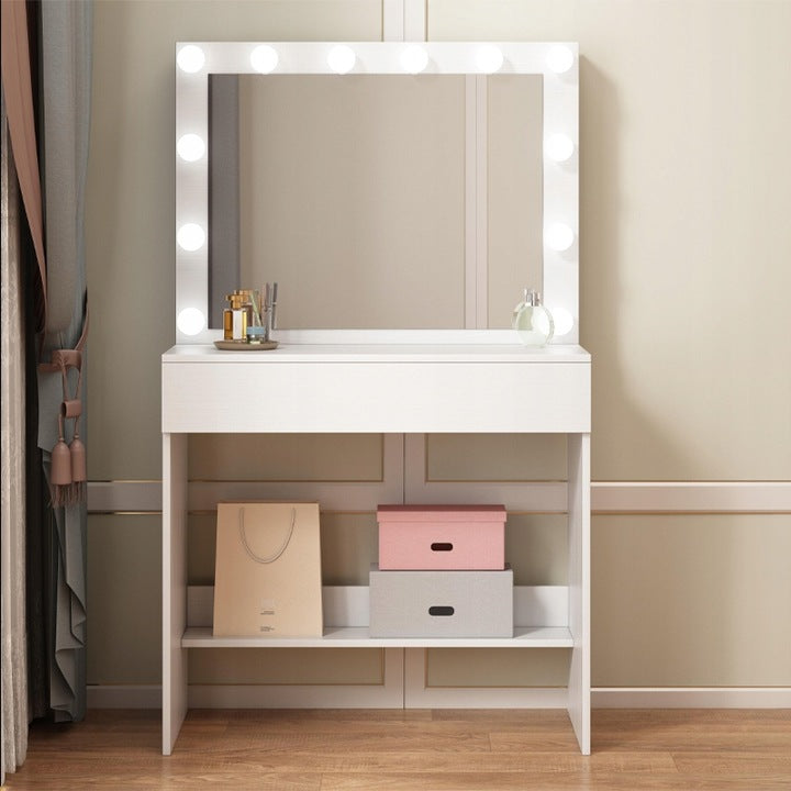 Toaletka kosmetyczna z lustrem LED – nowoczesna toaletka do makijażu i wizażu w stylu glamour loft