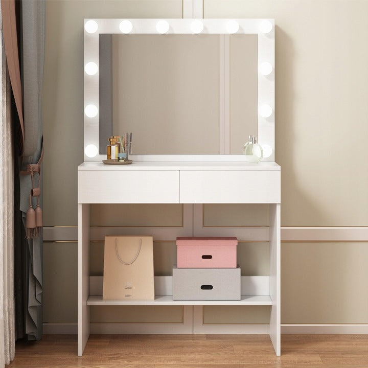 Toaletka kosmetyczna z lustrem LED – nowoczesna toaletka do makijażu i wizażu w stylu loft glamour