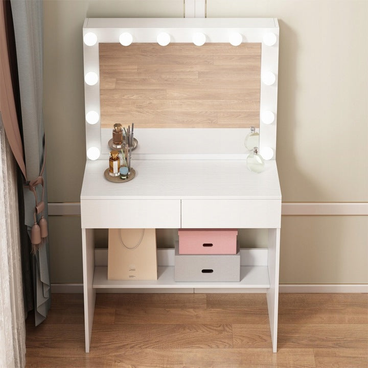 Toaletka kosmetyczna z lustrem LED – nowoczesna toaletka do makijażu i wizażu w stylu loft glamour