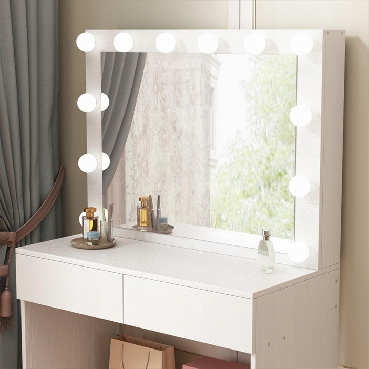 Toaletka kosmetyczna z lustrem LED – nowoczesna toaletka do makijażu i wizażu w stylu loft glamour