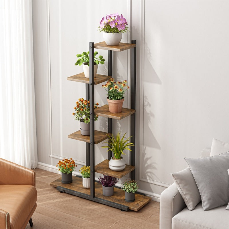 Nowoczesny brązowy stojak na rośliny 113 cm