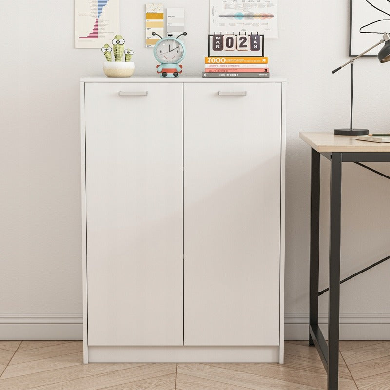 Szafka biurowa typu loft z 2 drzwiami i przestronnymi półkami, niezależna, biała, 108 cm