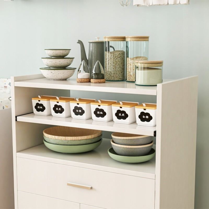 Szafka wózek kuchenny komoda stół regał nowoczesny mobilny na kółkach biała