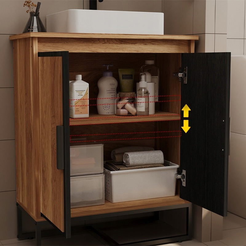 Szafka pod umywalkę łazienkowa jasny brąz 82cm