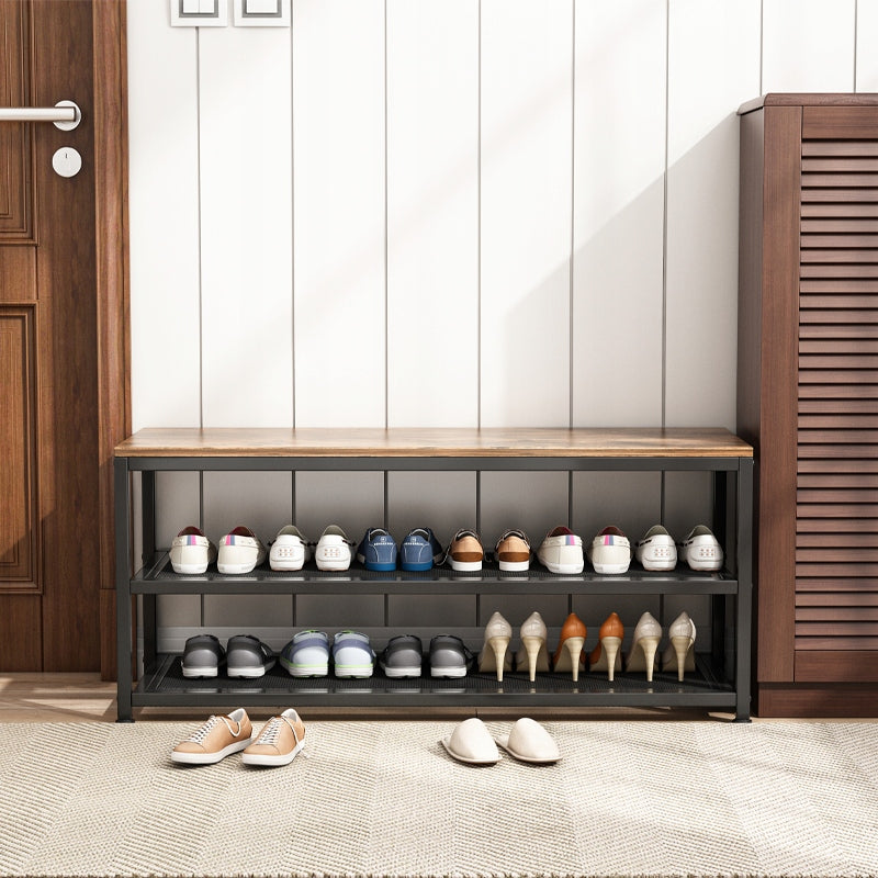 Szafka na buty – 100 x 30 x 45 cm, styl industrialny loft, z 2 półkami