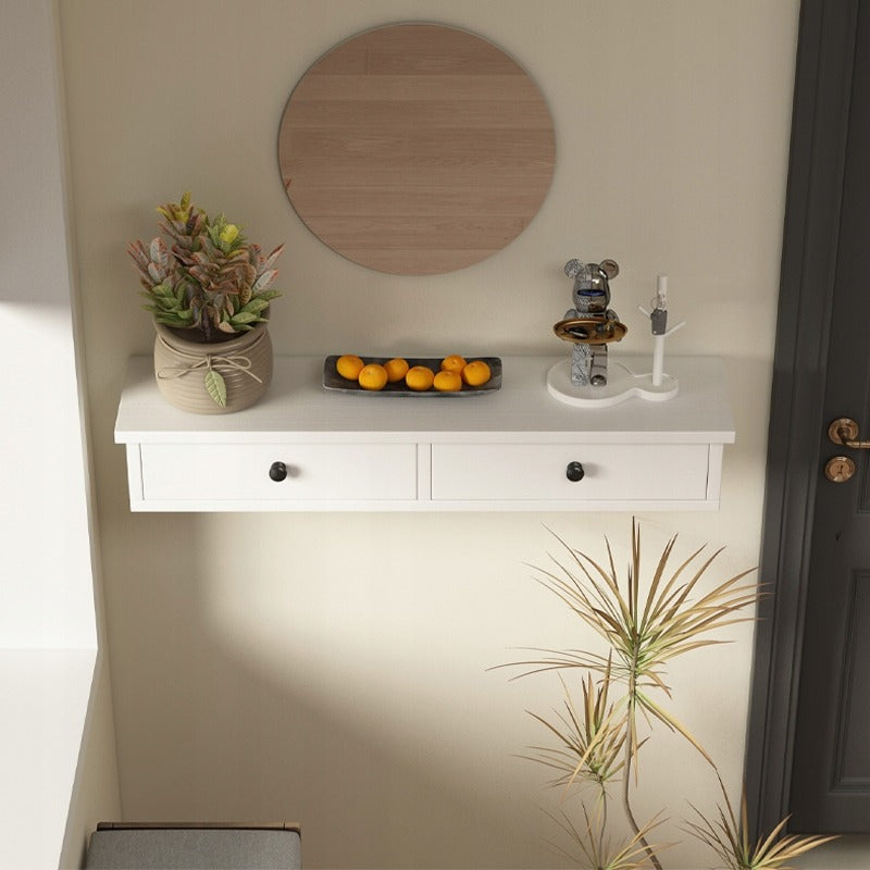 Półka wisząca biała nowoczesna loft sypialnia ścienna 64 cm